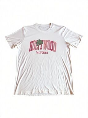 NWOT Bella + Canvas 100% Cotton White “Hollywood, CA” T-Shirt